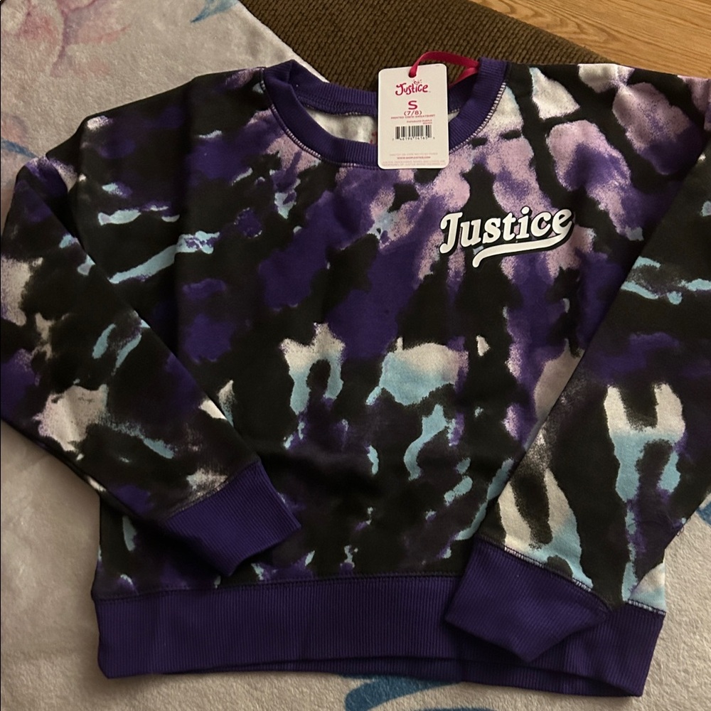 Justice Multicolor Tie-Dye Sweatshirt
